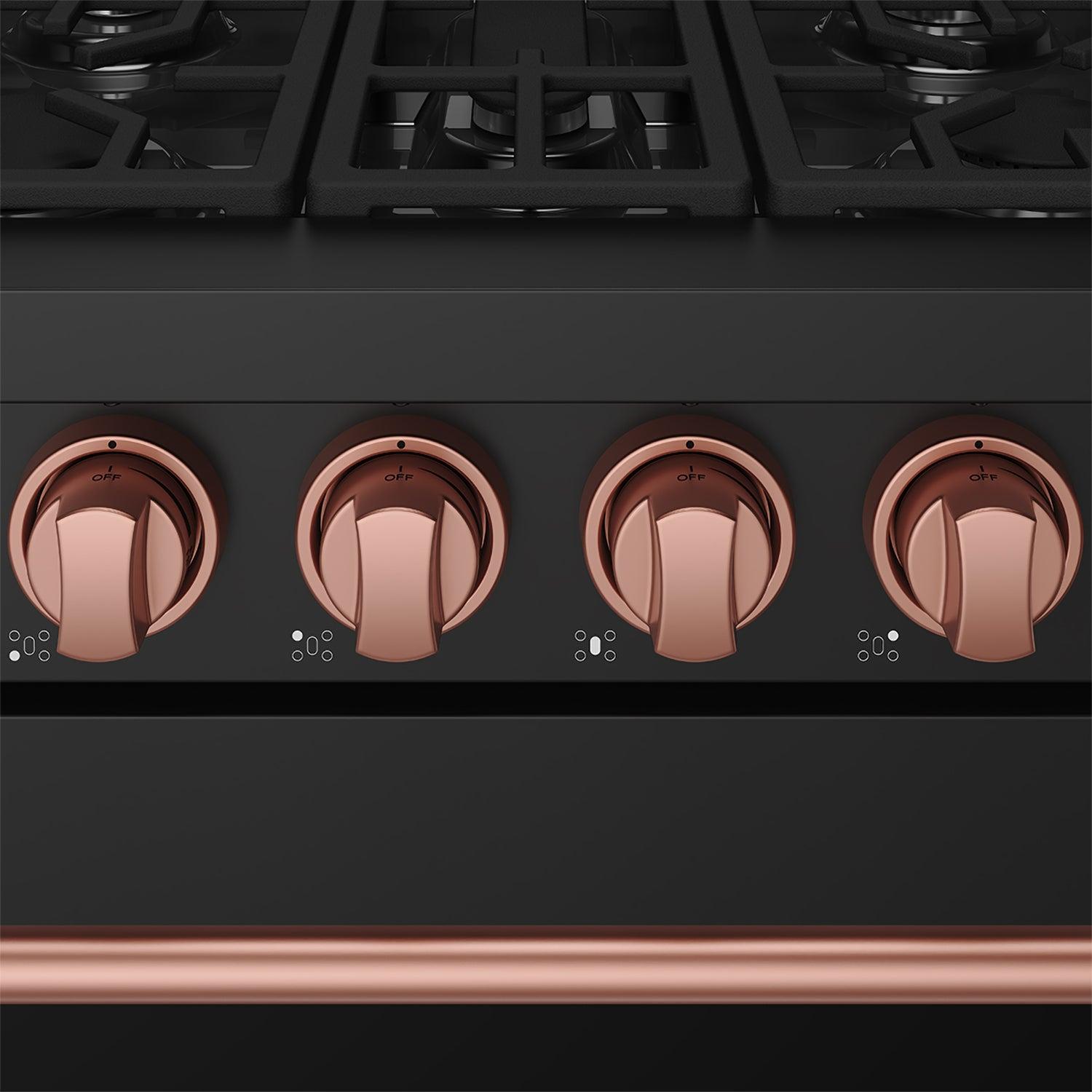 Thor Kitchen RSG30PBLPRSG 30 Inch Professional Liquid Propane With Precision Knob Control In Black/Rose Gold