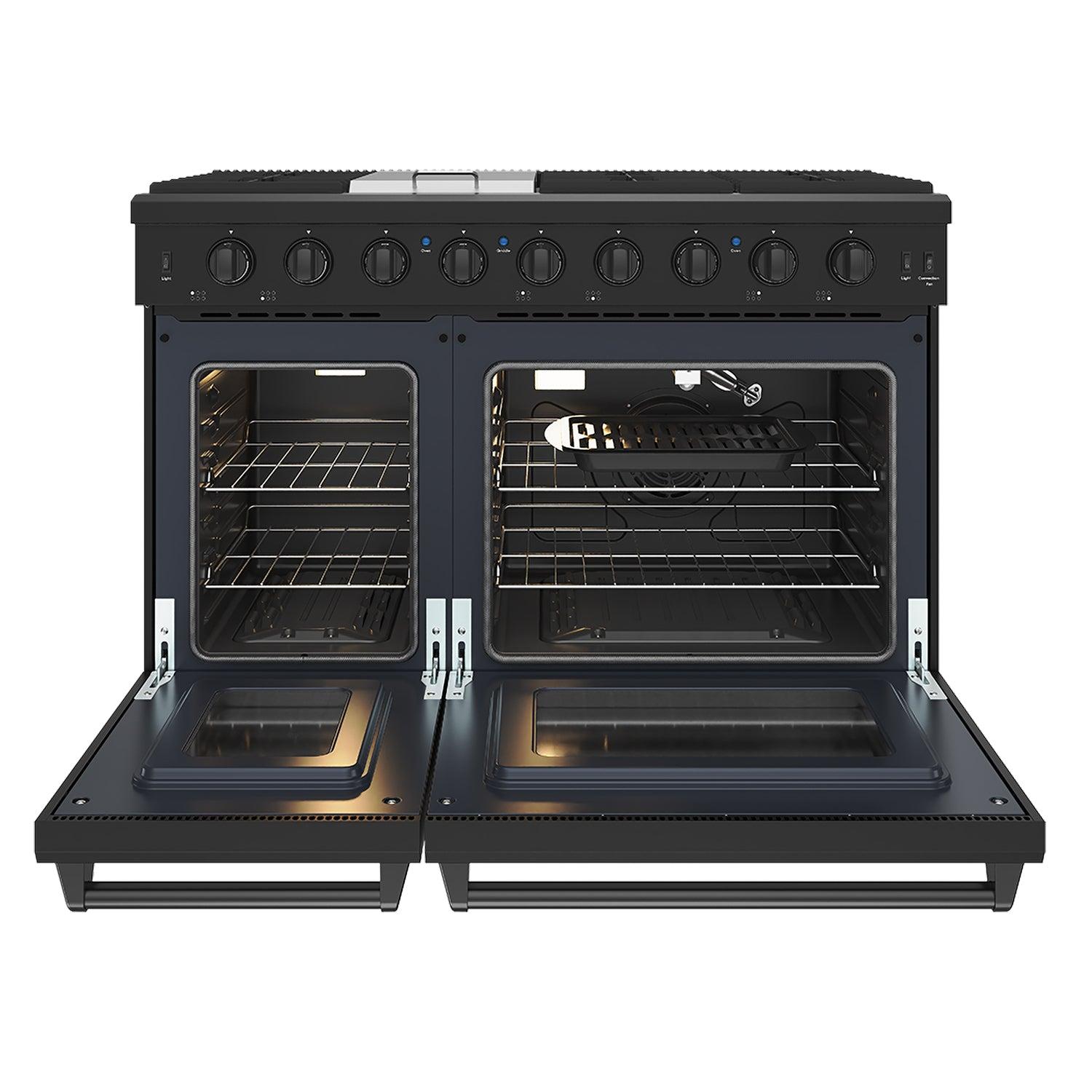 Thor Kitchen LRG4807UB 48 Inch Professional Gas Range In Black