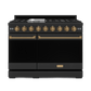 Thor Kitchen RSG48EBBRZ 48 Inch Professional Gas Range With Pro-Style Knobs In Black/Bronze Gordon Ramsay Series - Rsg48Eb-Brz
