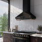 Forno FRHWM550336BLK Forno Venezia 36 Inch Wall-Mounted Range Hood In Black With Touch Controls And Baffle Filters
