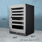 Element Appliance EWD24BES Cellara By Element 24 In., 46 Bottle Dual-Zone Wine Cooler - Stainless Steel
