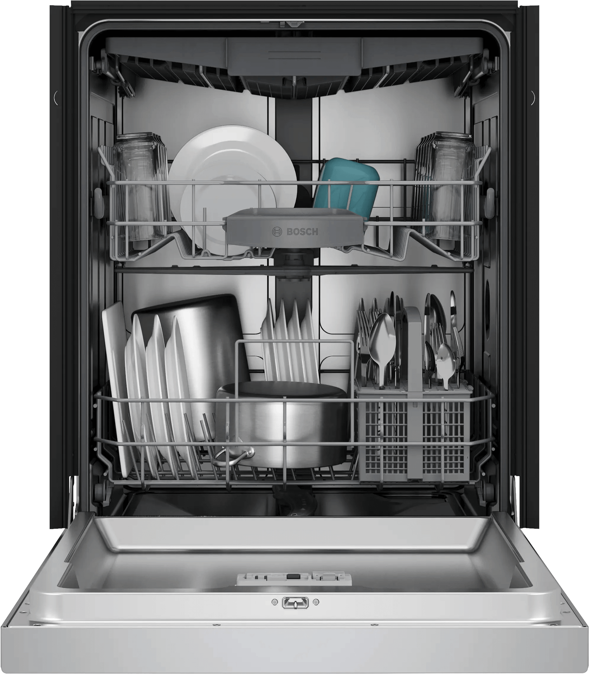 Bosch SHE43DM5N 300 Recessed Handle, 48 Dba, Standard 3Rd Rack, Puredry - Ss