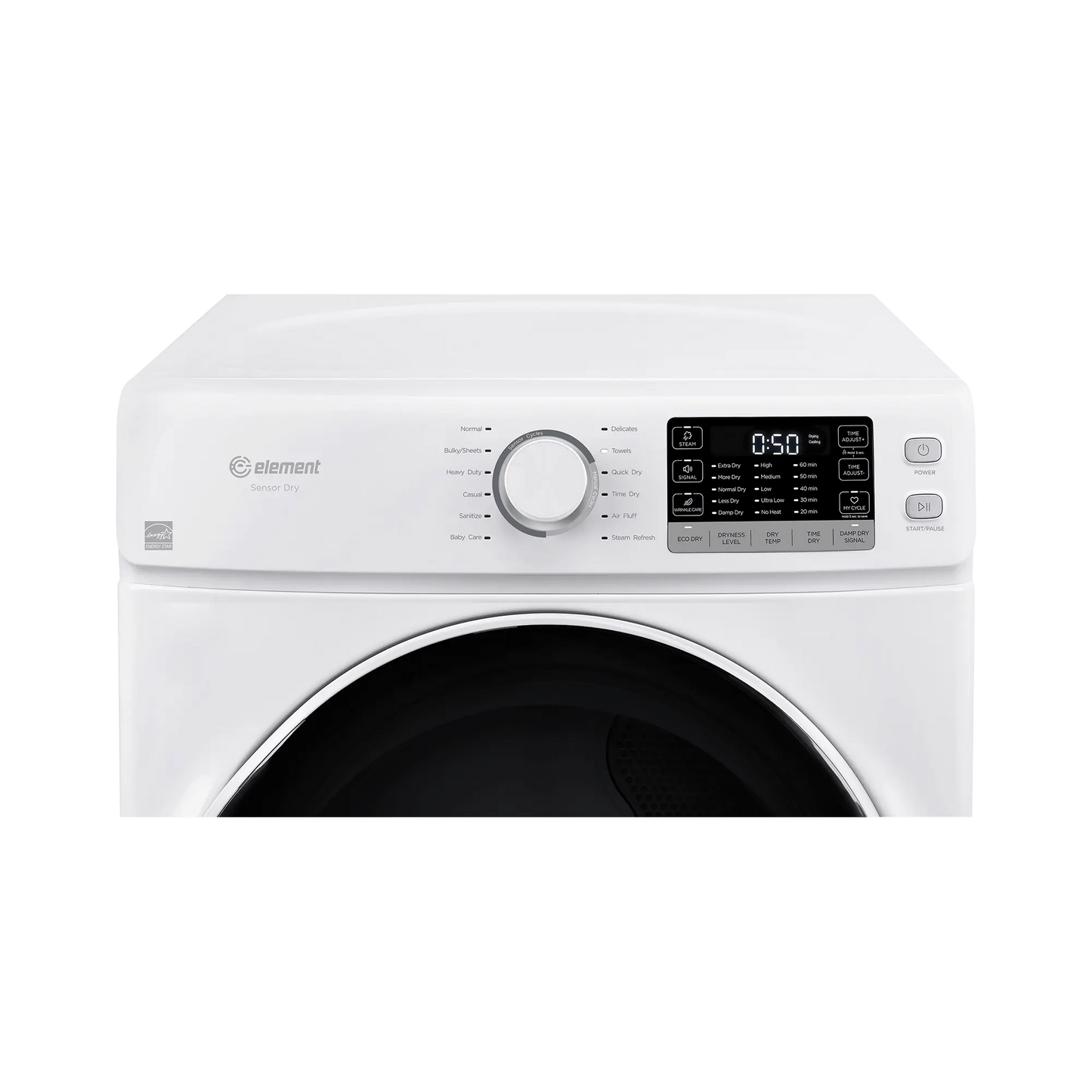Element Appliance EFD8027GBW Element 8.0 Cu. Ft. Front Load Gas Dryer - White, Energy Star (Efd8027Gbw)