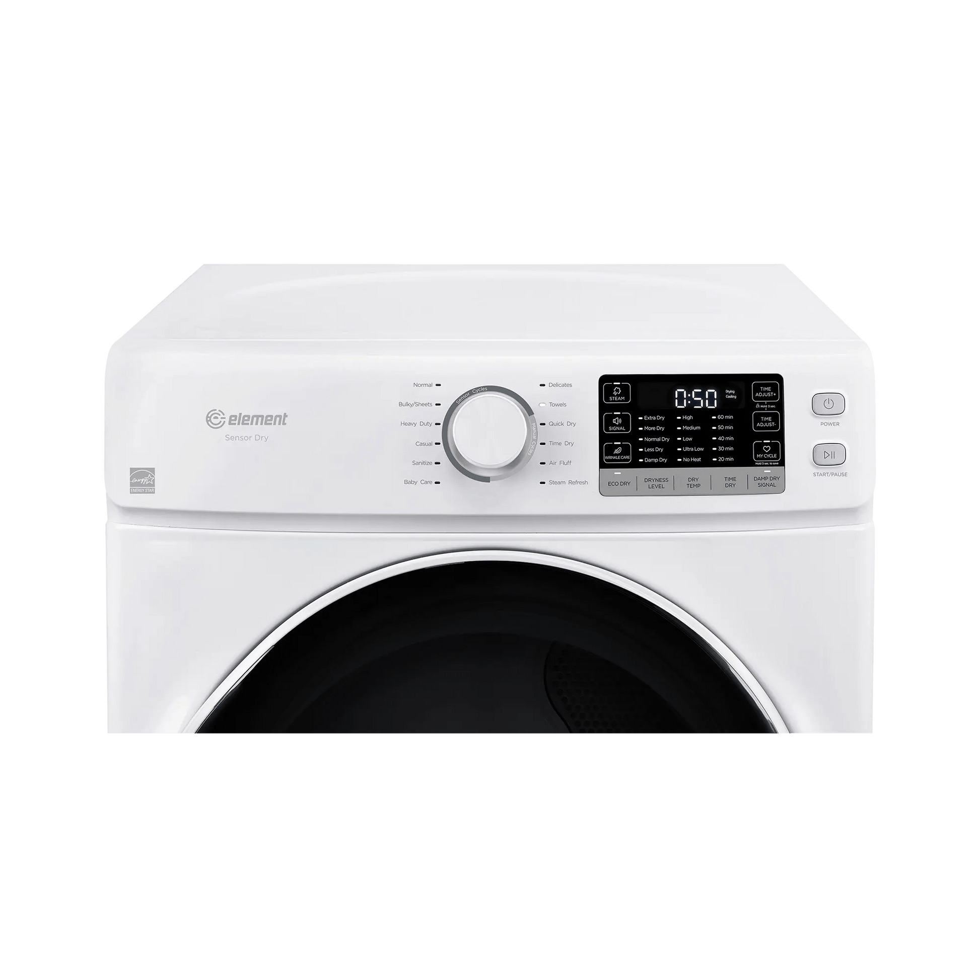 Element Appliance EFD8027GBW Element 8.0 Cu. Ft. Front Load Gas Dryer - White, Energy Star (Efd8027Gbw)