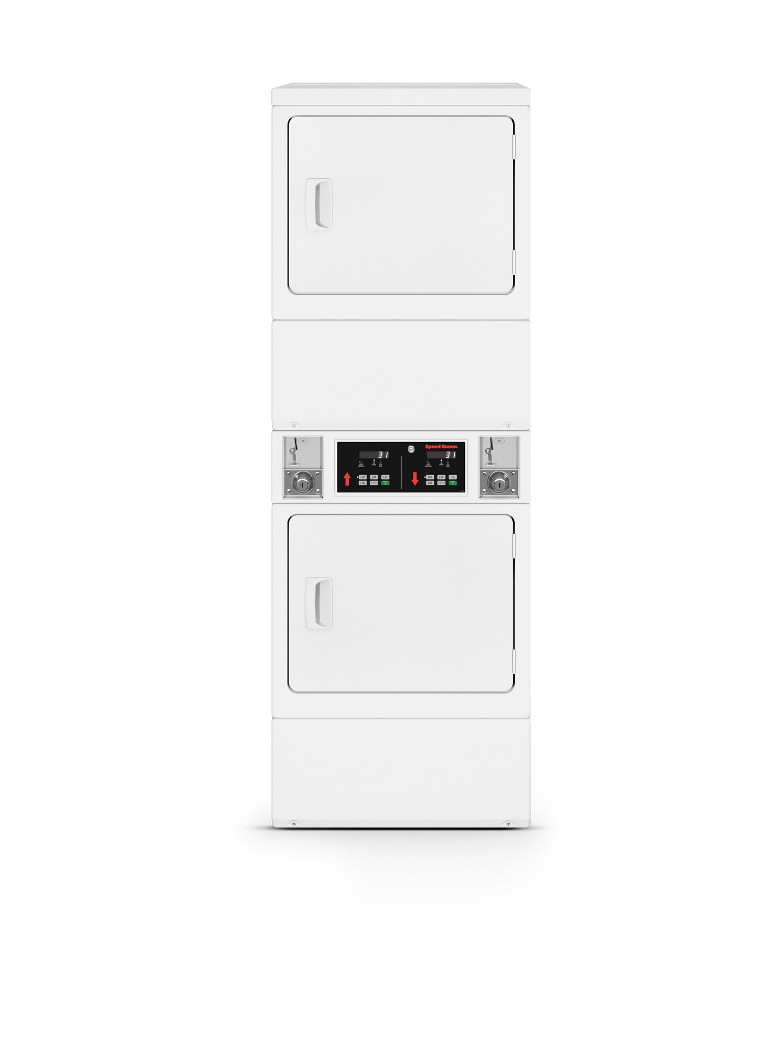 Speed Queen SSENCAGS176TW01 Commercial Coin Drop Electric Stack Dryer Dryer