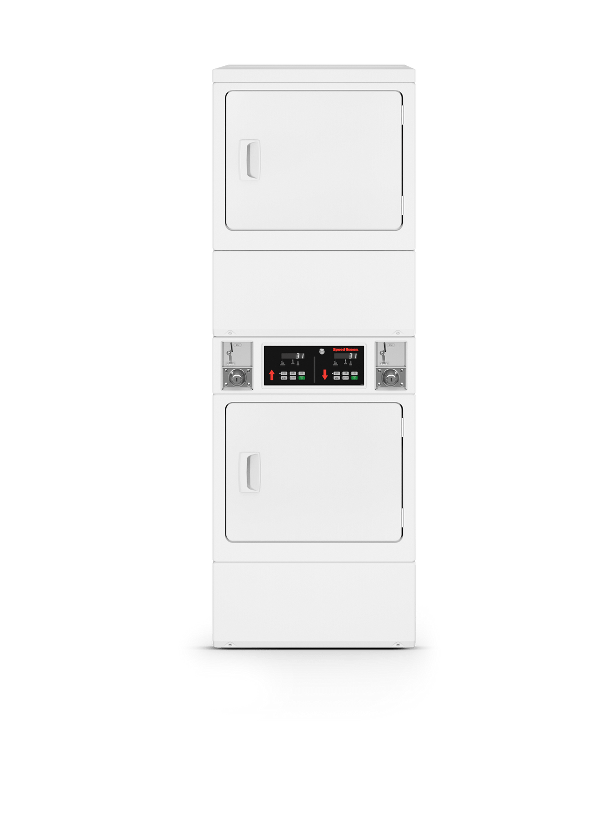Speed Queen SSENCAGS176TW01 Commercial Coin Drop Electric Stack Dryer Dryer