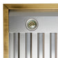 Forno FRHWM507848WHT Forno Vittorio 48-Inch Wall Mount Range Hood, White With Antique Brass Trim, 424 Cfm Airflow, Dishwasher-Safe Baffle Filters, Remote Control, 3-Speed Fan, Bright Led Lighting