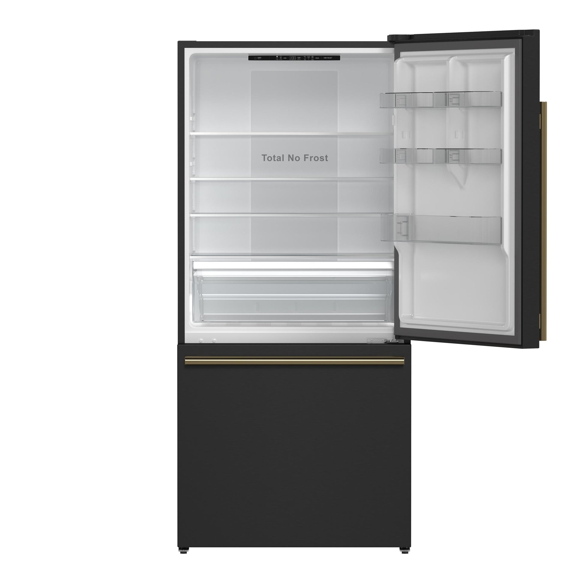 Forno FFFFD178531BLK Forno Milano Espresso 31-Inch Bottom Freezer Refrigerator, Black, 17.2 Cu.Ft Capacity, Energy Efficient