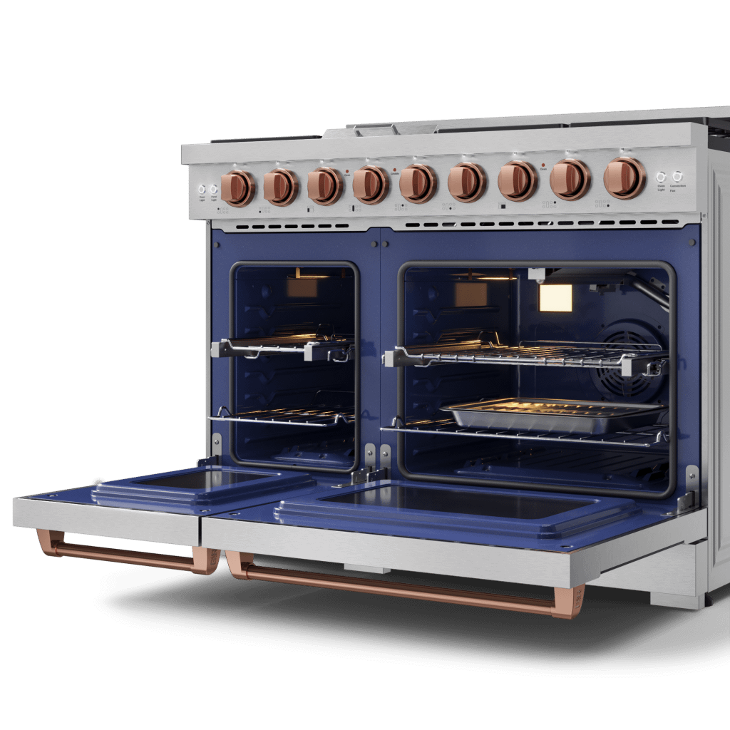 Thor Kitchen RSG48ERSG 48 Inch Professional Gas Range With Pro-Style Knobs In Stainless Steel/Rose Gold Gordon Ramsay Series - Rsg48E-Rsg