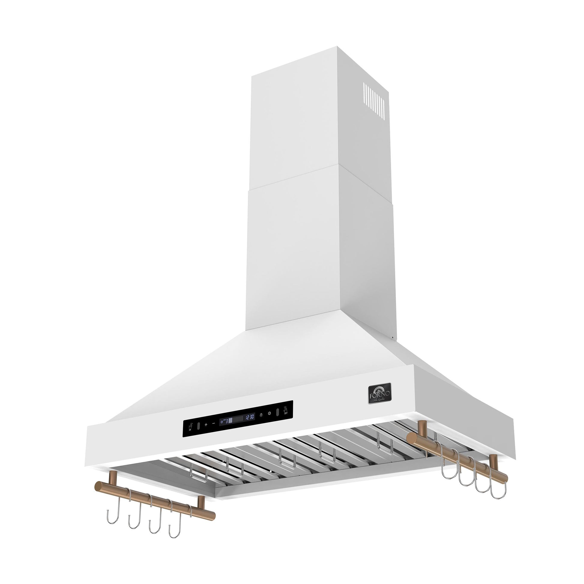 Forno FRHWM550336WHT Forno Venezia 36 Inch Wall-Mounted Range Hood In White With Touch Controls And Baffle Filters