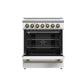 Forno FFSEL601130WHT Forno Paolo 30-Inch Freestanding Electric Range, White, 4.38 Cu.Ft, True Convection Oven, Energy Efficient