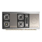 Ilve UM60FSNR3BGGLP Ilve Um60Fsnr3Bgglp Majestic Iii 60 Inch Dual Fuel Range With 7 Burners, Griddle And French Top, Dual Function Burner With Up To 25,000 Btu (Liquid Propane, Triple Glass Door, Blue Grey, Brass)