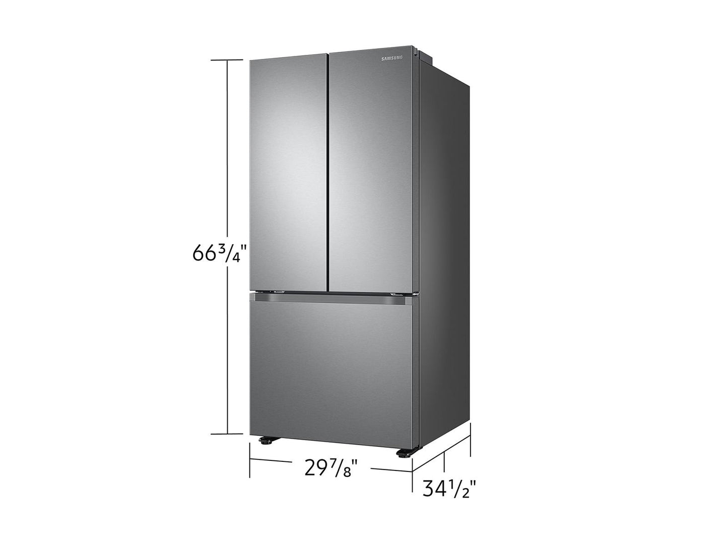 Samsung RF22A4111SR Bespoke Ai 3-Door French Door All-Around Cooling Auto Ice Maker 22 Cu.Ft.