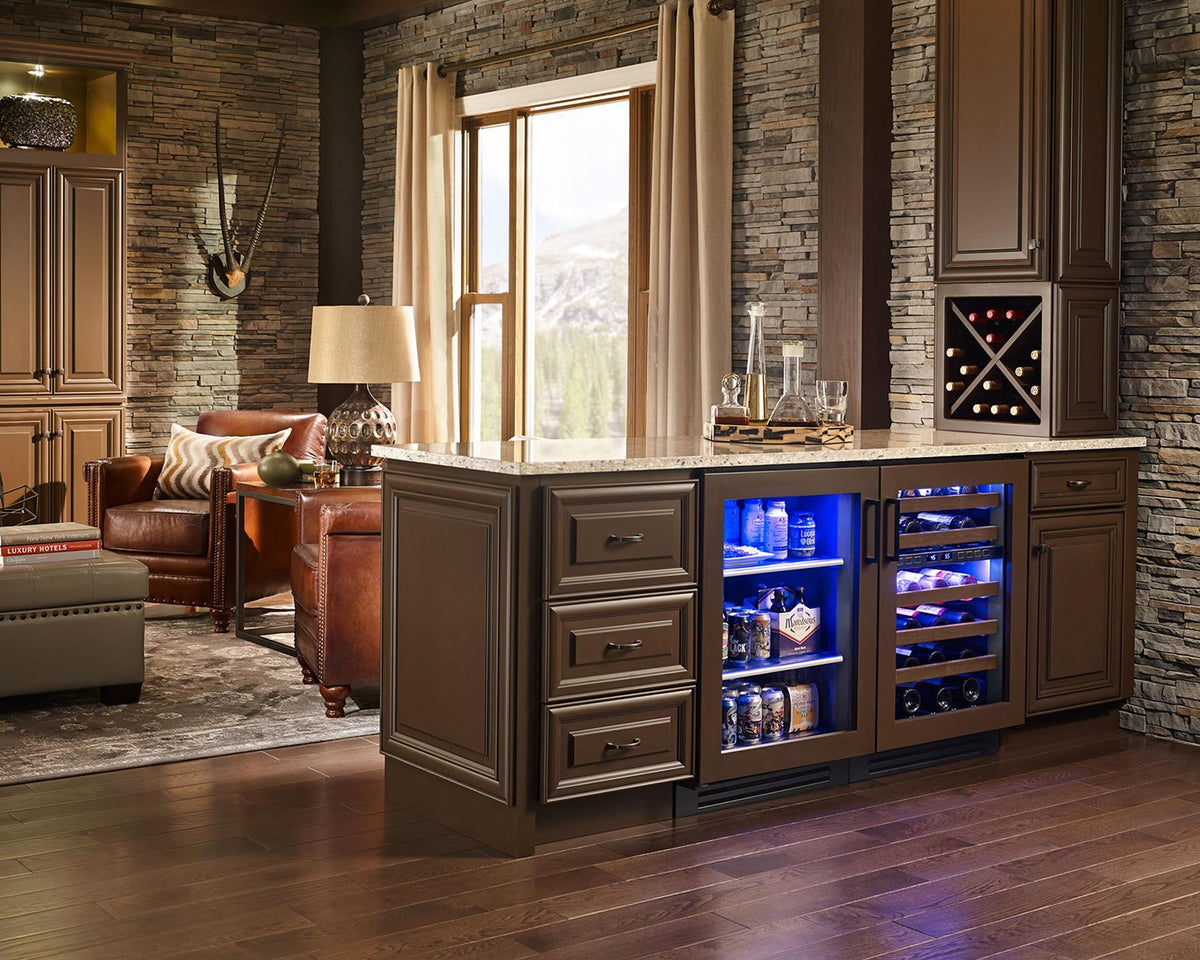 True Caliber TWC24LSGC 24 Inch Undercounter Wine Cabinet - Zone: Single, Door: Stainless Glass - Stainless Steel Finish, Stainless Steel Hardware, Left Hinge