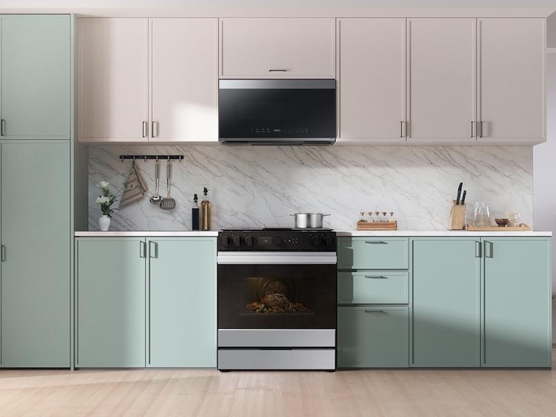 Samsung NSG6DG8700SR Bespoke 6.0 Cu. Ft. Smart Slide-In Gas Range With Smart Oven Camera & Illuminated Precision Knobs In Stainless Steel