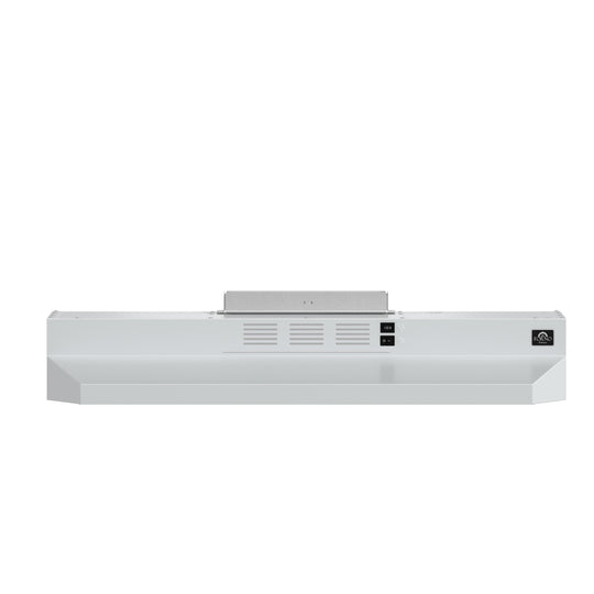 Forno FRHUC520030WHT Forno Cappa 30-Inch Under Cabinet Range Hood, White, 200 Cfm, Convertible, Led Lighting