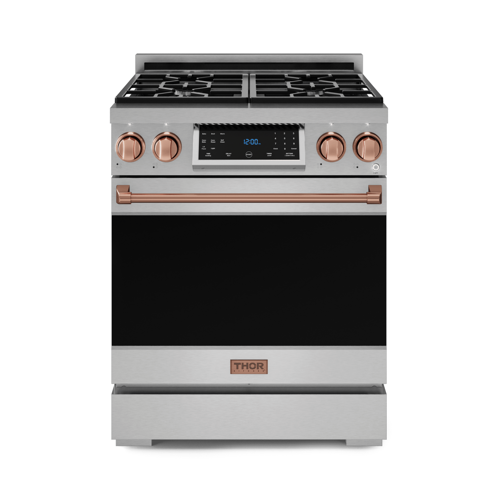 Thor Kitchen RSG30RSG 30 Inch Professional Gas Range With Tilt Panel Touch Control In Stainless Steel/Rose Gold Gordon Ramsay Series - Rsg30-Rsg