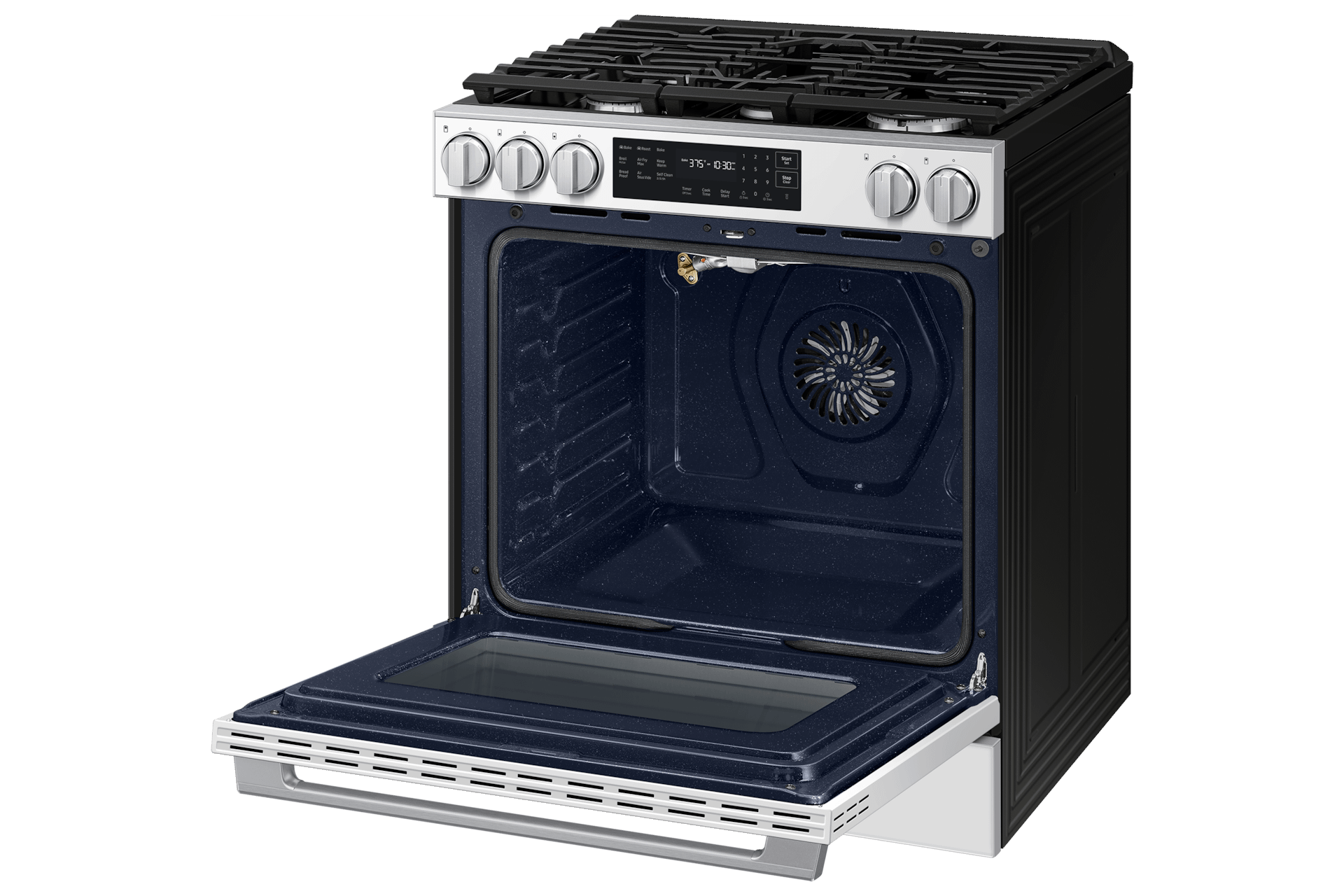 Samsung NSG80H60SW Bespoke Smart Slide-In Gas Range Pro Style Design Air Fry Max True Convection