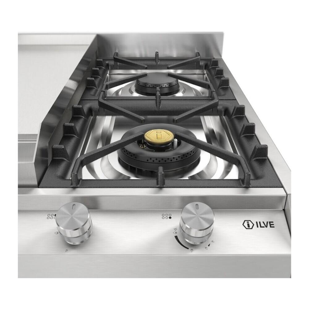 Ilve UHCP965FSSLP Ilve Uhcp965Fsslp Professional Plus Ii 36 Inch Gas Cooktop With Griddle, In Stainless Steel (Liquid Propane)