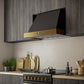 Forno FRHWM507836BLK Forno Vittorio 36-Inch Wall Mount Range Hood, Black With Antique Brass Trim, 424 Cfm Airflow, Dishwasher-Safe Baffle Filters, Remote Control, 3-Speed Fan, Bright Led Lighting.