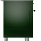 Ilve UPI366NMPEGC Nostalgie Ii 36 Inch Electric Freestanding Range In Emerald Green With Chrome Trim