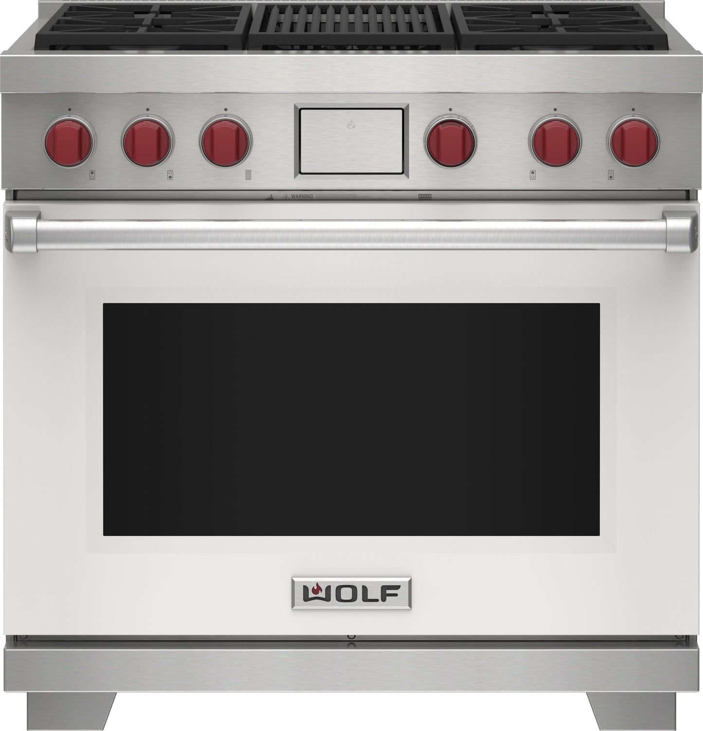 Wolf DF36450CBKPLP 36" Dual Fuel Range - 4 Burners And Infrared Charbroiler