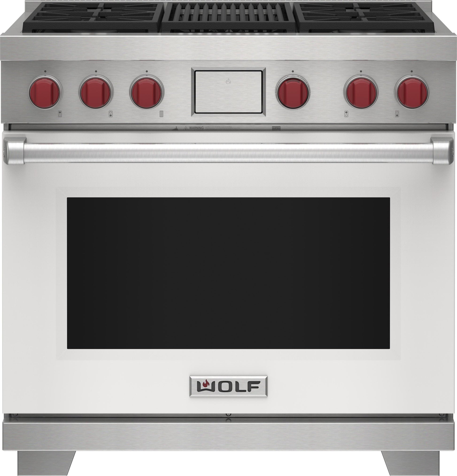 Wolf DF36450CBKPLP 36" Dual Fuel Range - 4 Burners And Infrared Charbroiler