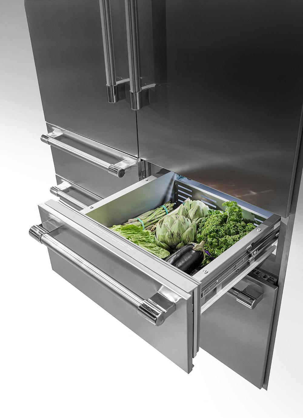 Thermador T48BT122NS Freedom®, Built-In French Door Bottom Freezer, Stainless Steel
