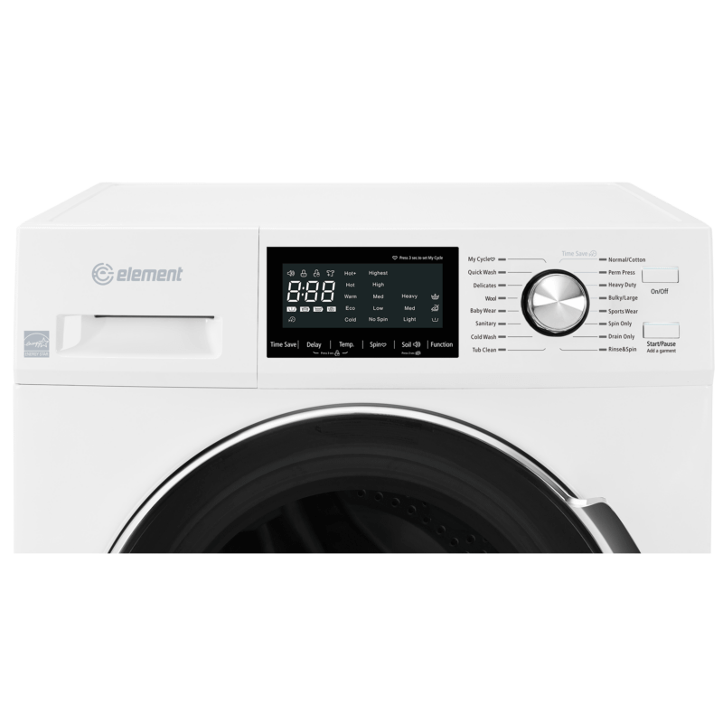 Element Appliance EFL2724BW Element 24-Inch 2.7 Cu. Ft. Compact Front Load Washer - White, Energy Star (Efl2724Bw)