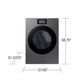 Samsung DV90F53AES 7.6 Cu. Ft. Bespoke Ai Ultra Capacity Front Load Electric Dryer With Ai Home And Ai Optidry+ In Dark Steel