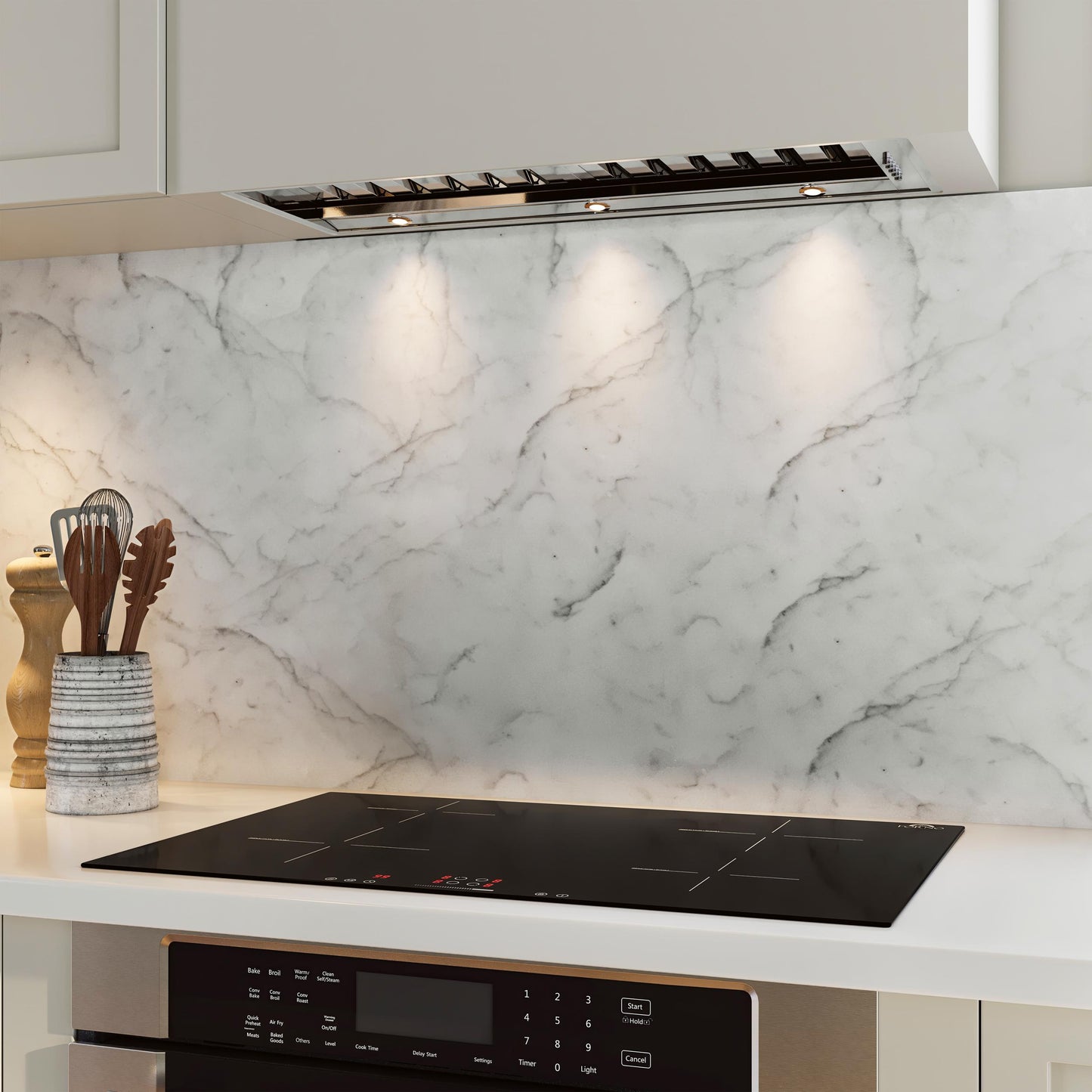 Forno FCTIN058330 Forno Parco 30-Inch Induction Cooktop, 4 Zones, 7,200W Total Power, Touch Control, 9 Power Levels, Booster Function