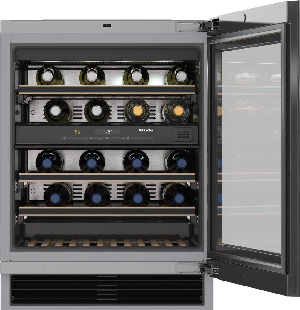 Miele KWT6322UGOB Kwt 6322 Ug Obsidian Black Glass - Built-Under Wine Storage Unit With Flexiframe And Push2Open For Greater Versatility And Top-Quality Design.