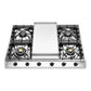 Ilve UHCP965FNSSB Ilve Uhcp965Fnssb Nostalgie Ii 36 Inch Gas Cooktop With Griddle, In Stainless Steel (Natural Gas, Burnished)