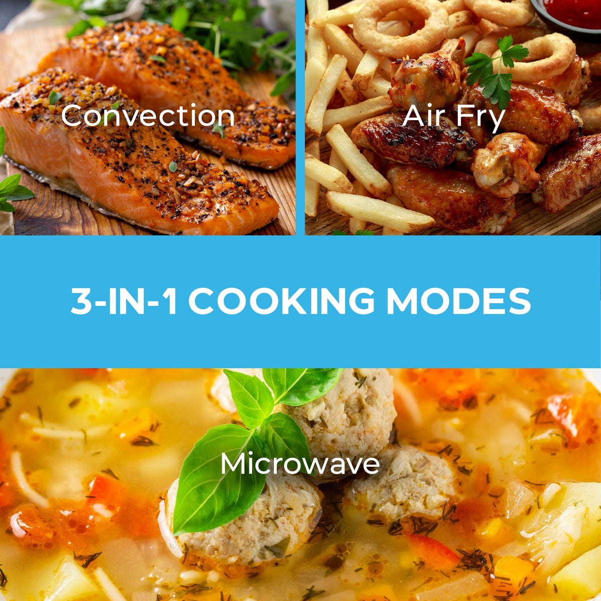 Avanti MTAF130K3S Avanti Microwave Air Fry, Convection Oven 3-In-1, 1.3 Cu. Ft. Capacity, In Black/Stainless Steel (Mtaf130K3S)