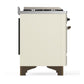 Ilve UM48FSQNR3AWB Ilve Um48Fsqnr3Awb Majestic Iii 48 Inch Dual Fuel Range With 5 Black Brass Burners, Griddle And French Top, Dual Function Burner Up To 25,000 Btu (Natural Gas, Solid Door, Antique White, Burnished)