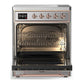 Ilve UMIB30NR3SSP Ilve Umib30Nr3Ssp Majestic Iii 30 Inch Induction Range With 4 Elements, 4 Cu. Ft. Oven Capacity (Triple Glass Door, Stainless Steel, Copper)
