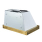 Forno FRHWM507836WHT Forno Vittorio 36-Inch Wall Mount Range Hood, White With Antique Brass Trim, 424 Cfm Airflow, Dishwasher-Safe Baffle Filters, Remote Control, 3-Speed Fan, Bright Led Lighting.