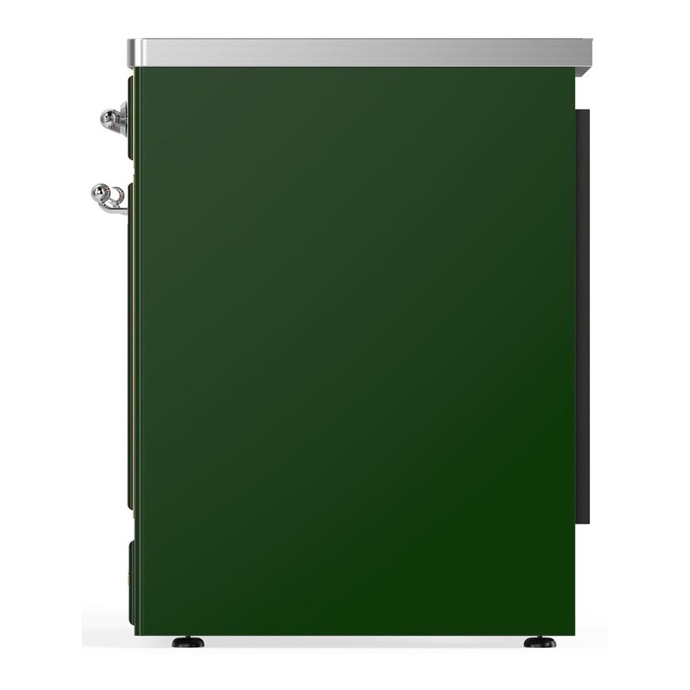Ilve UMIB30QNR3EGC Ilve Umib30Qnr3Egc Majestic Iii 30 Inch Induction Range With 4 Elements, 4 Cu. Ft. Oven Capacity (Solid Door, Emerald Green, Chrome)