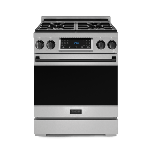 Thor Kitchen RSG30LPBLK 30 Inch Professional Lp Range With Tilt Panel Touch Control In Stainless Steel/Black Gordon Ramsay Series - Rsg30Lp-Blk