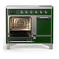 Ilve UMDIB40QNR3EGC Ilve Umdib40Qnr3Egc Majestic Iii 40 Inch Induction Range With 6 Elements, 3.82 Cu. Ft. Total Oven Capacity (Solid Door, Emerald Green, Chrome)