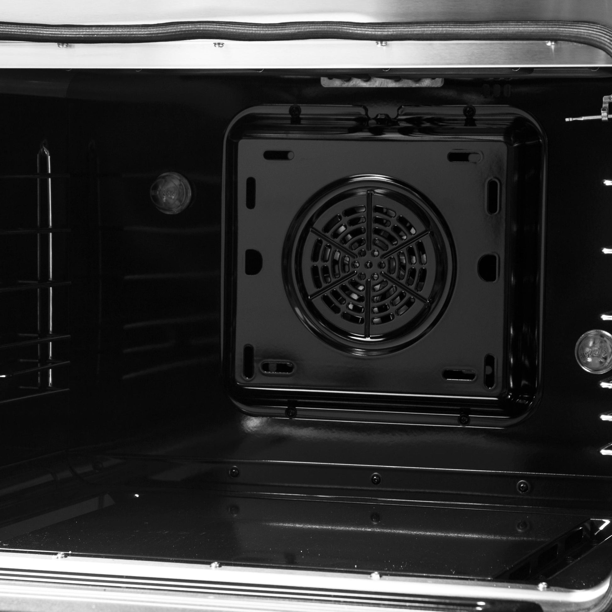 Forno FFSGS615648BLK Galiano 48-Inch Dual Fuel Range Black & Antique Brass Design With 8 Sealed Burners 107,000 Btu, 6.58 Cu. Ft. Double Ovens & Griddle