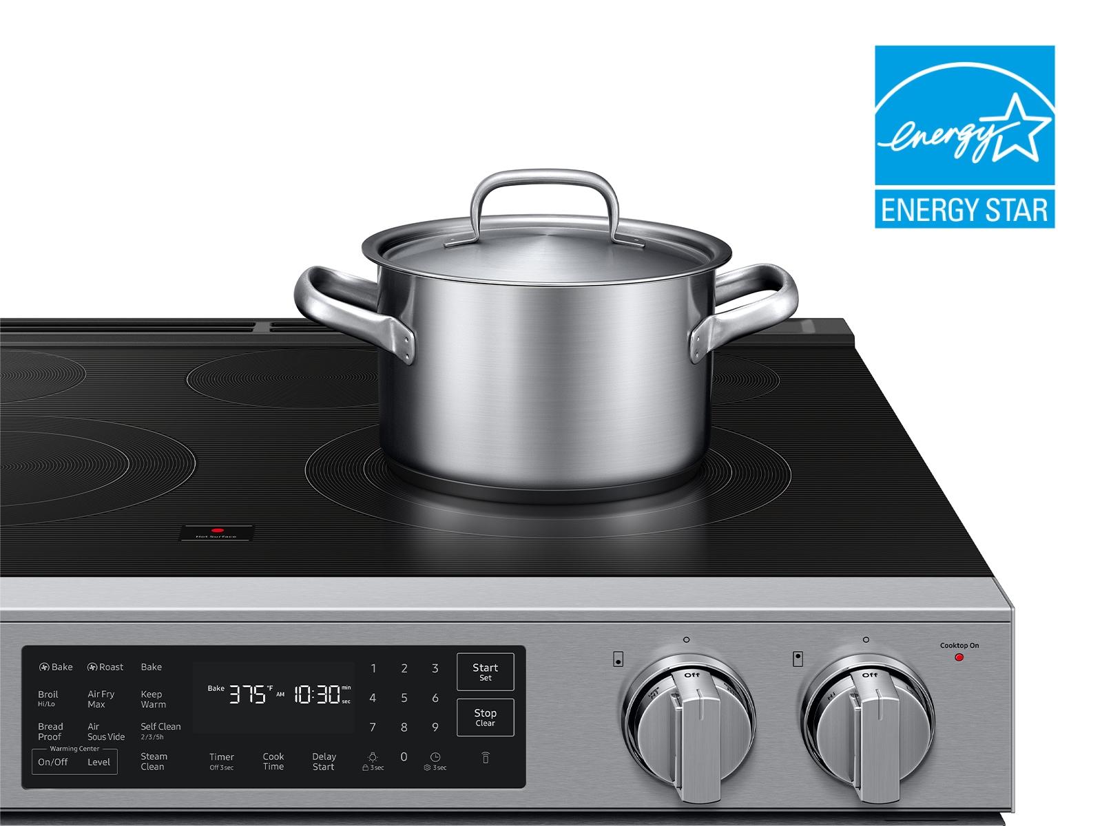 Samsung NSE80H63XRAA Bespoke Smart Slide-In Electric Range Pro Style Design Air Fry Max True Convection