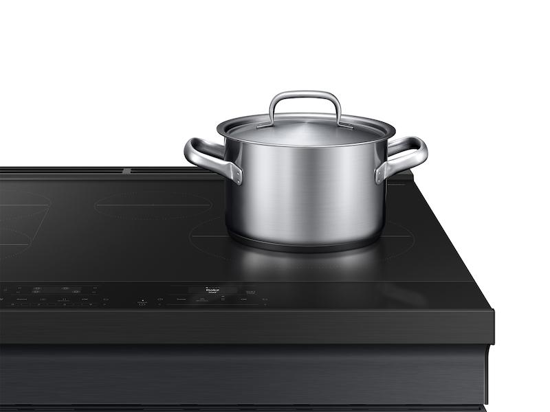 Samsung NSI6DG9100MT Bespoke 6.3 Cu. Ft. Smart Slide-In Induction Range With Anti-Scratch Glass Cooktop In Matte Black Steel