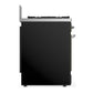 Ilve UM30QNR3BKC Ilve Um30Qnr3Bkc Majestic Iii 30 Inch Dual Fuel Range With 5 Black Brass Burners, Dual Function Burner Up To 25,000 Btu (Natural Gas, Solid Door, Glossy Black, Chrome)