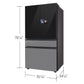 Samsung RF90F29BECR Bespoke 29 Cu. Ft. 4-Door French Door Refrigerator With Ai Home & Ai Vision Inside™ In Charcoal Glass And Stainless Steel