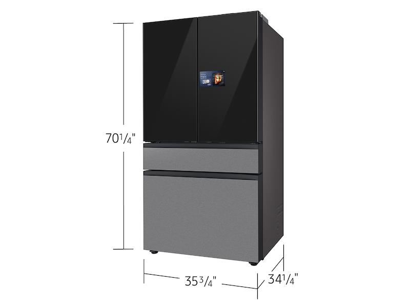 Samsung RF90F29BECR Bespoke 29 Cu. Ft. 4-Door French Door Refrigerator With Ai Home & Ai Vision Inside&#8482; In Charcoal Glass And Stainless Steel
