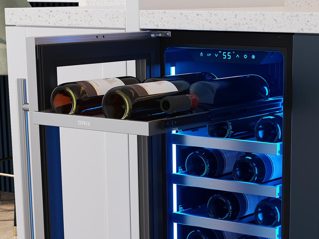 Zephyr PRW15C01CG 15" Single Zone Wine Cooler