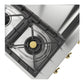 Ilve UHCP36FNSSGLP Ilve Uhcp36Fnssglp Nostalgie Ii 36 Inch Built-In Gas Rangetop With 6 Burners And Griddle, In Stainless Steel (Liquid Propane, Brass)