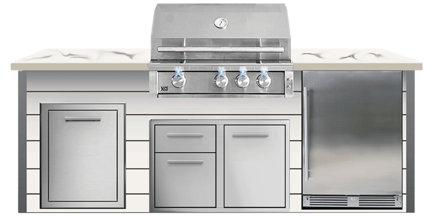 Xo Appliance XOGOK32XLTV1WH 32In Xlt Grill White Outdoor Kitchen Island