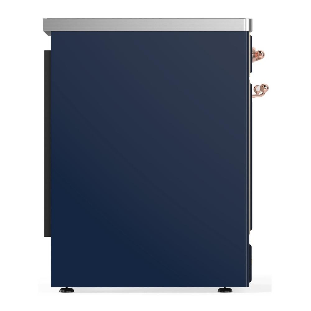 Ilve UMIB30NR3MBP Ilve Umib30Nr3Mbp Majestic Iii 30 Inch Induction Range With 4 Elements, 4 Cu. Ft. Oven Capacity (Triple Glass Door, Midnight Blue, Copper)